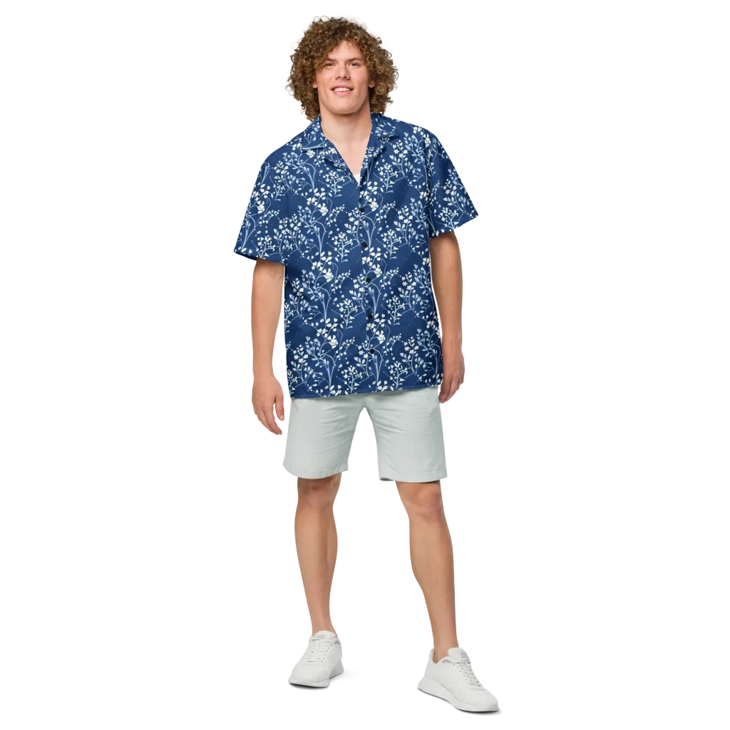 Indigo Reverie on Button Shirt — Front