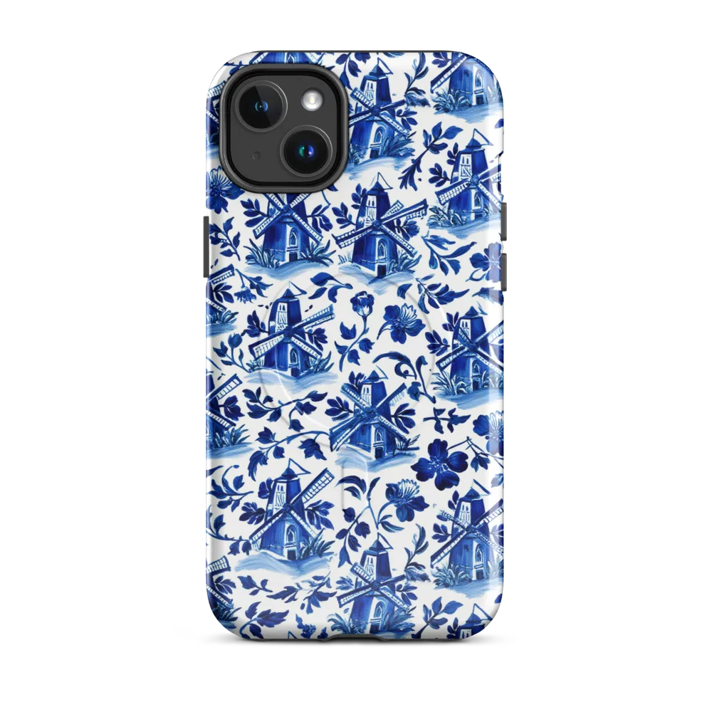 Blue Delft Garden on MagSafe Tough Case for iPhone® — Front