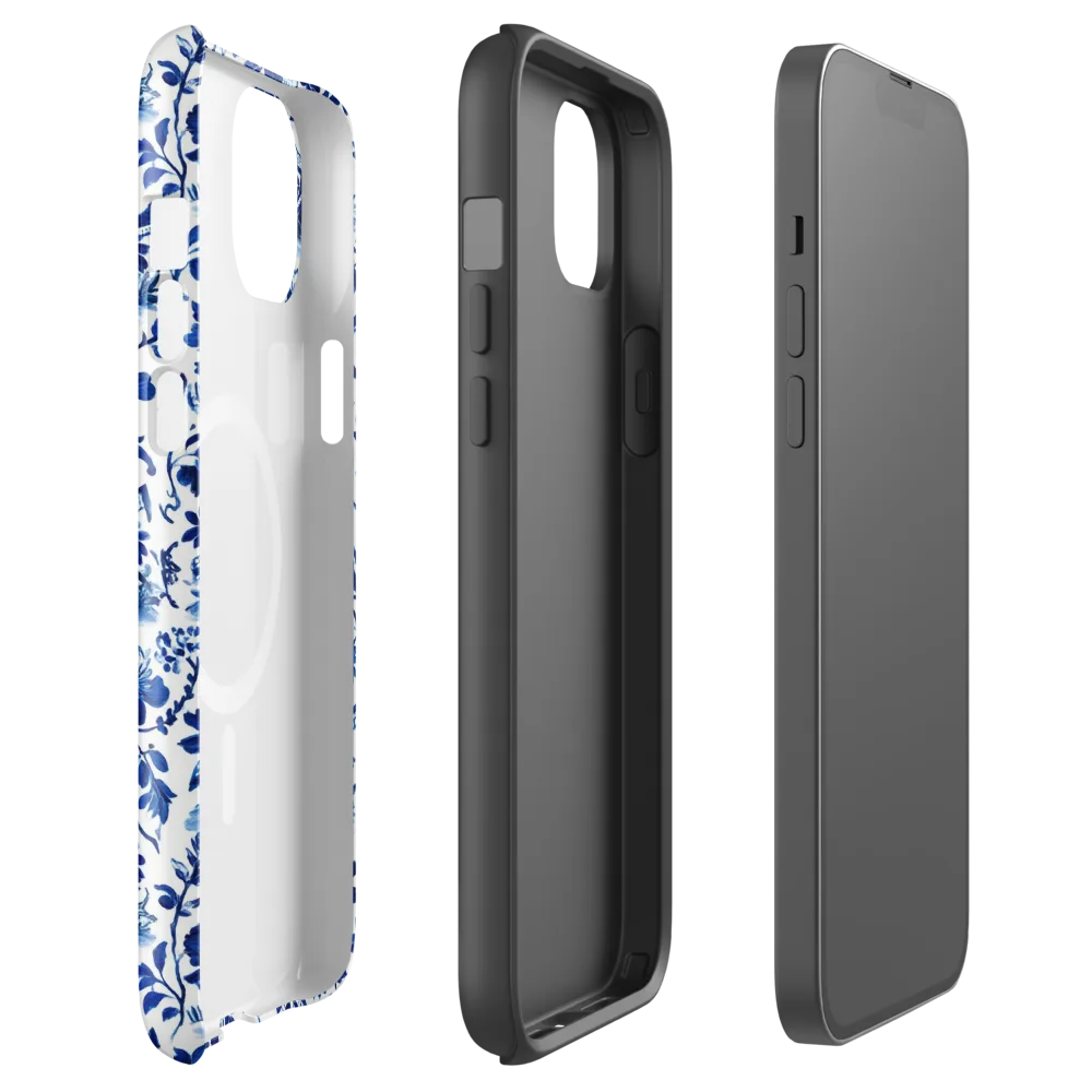 Blue Delft Garden on MagSafe Tough Case for iPhone® — Front