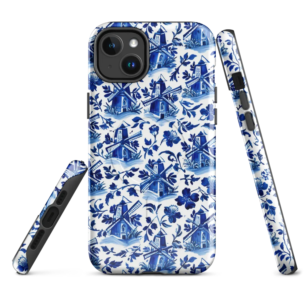 Blue Delft Garden on MagSafe Tough Case for iPhone® — Front