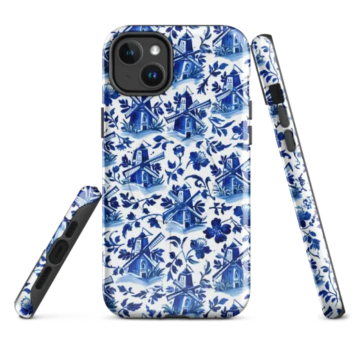 Blue Delft Garden on a MagSafe Tough Case for iPhone®