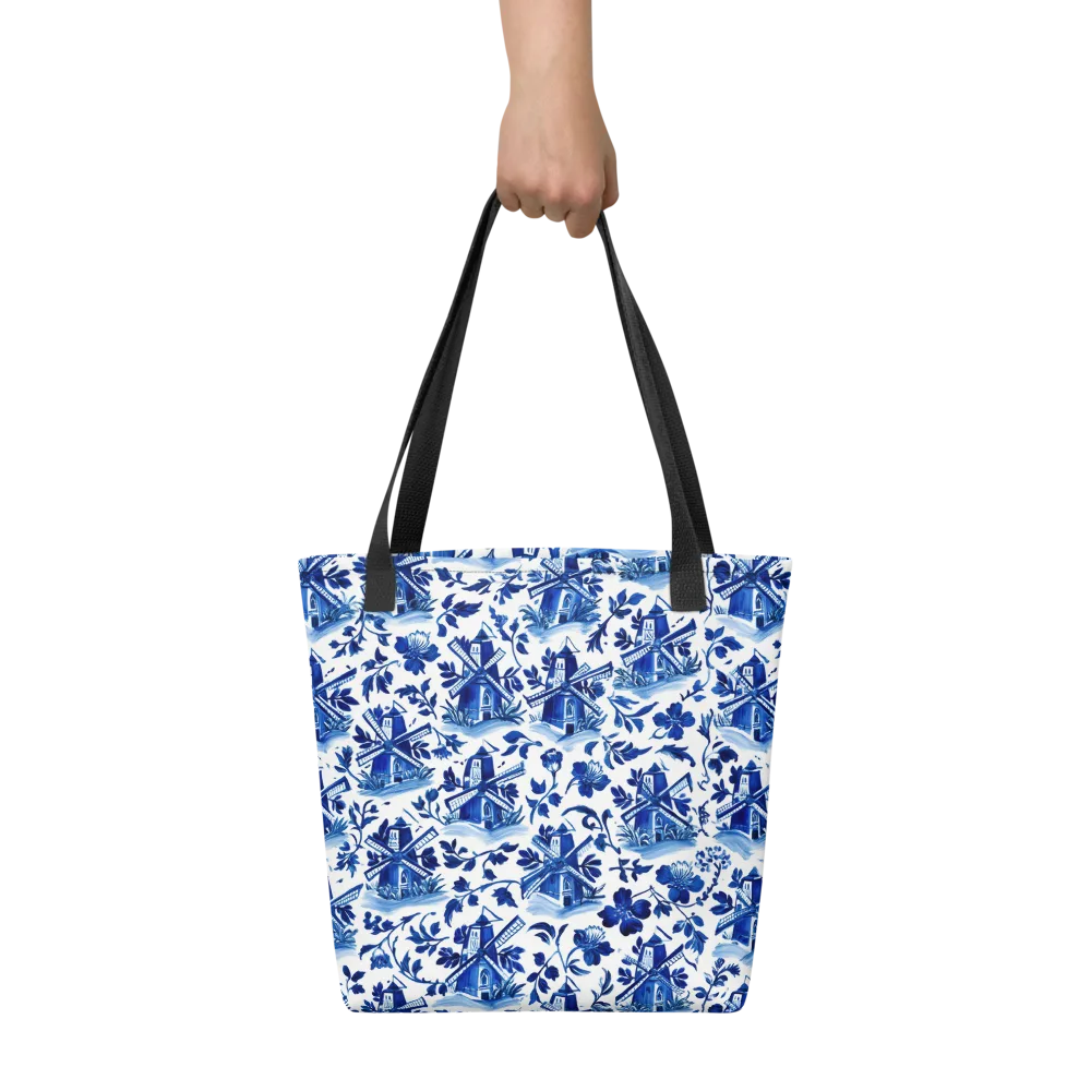 Blue Delft Garden on Tote Bag — Front