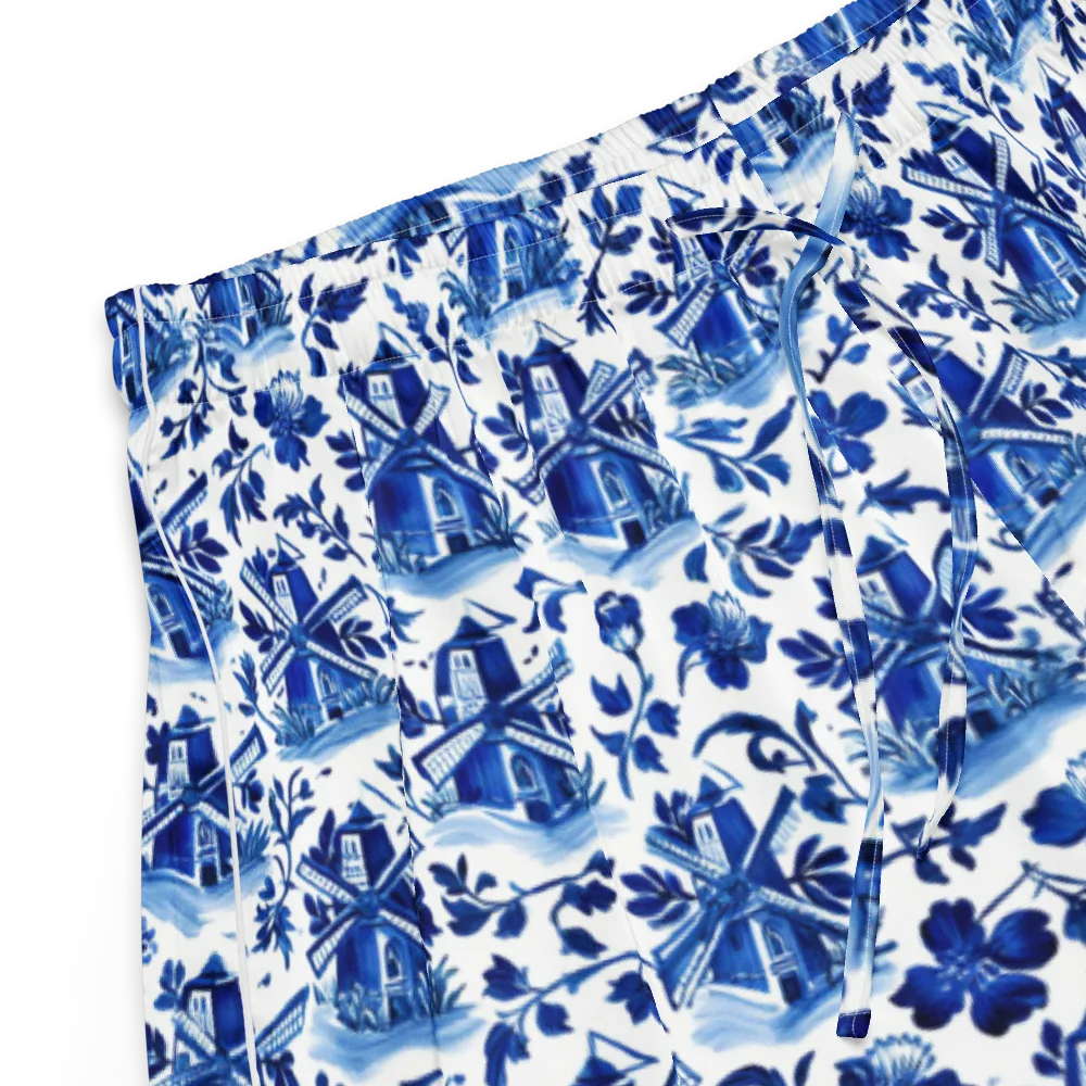 Blue Delft Garden on Women's Pajama Shorts — Product details