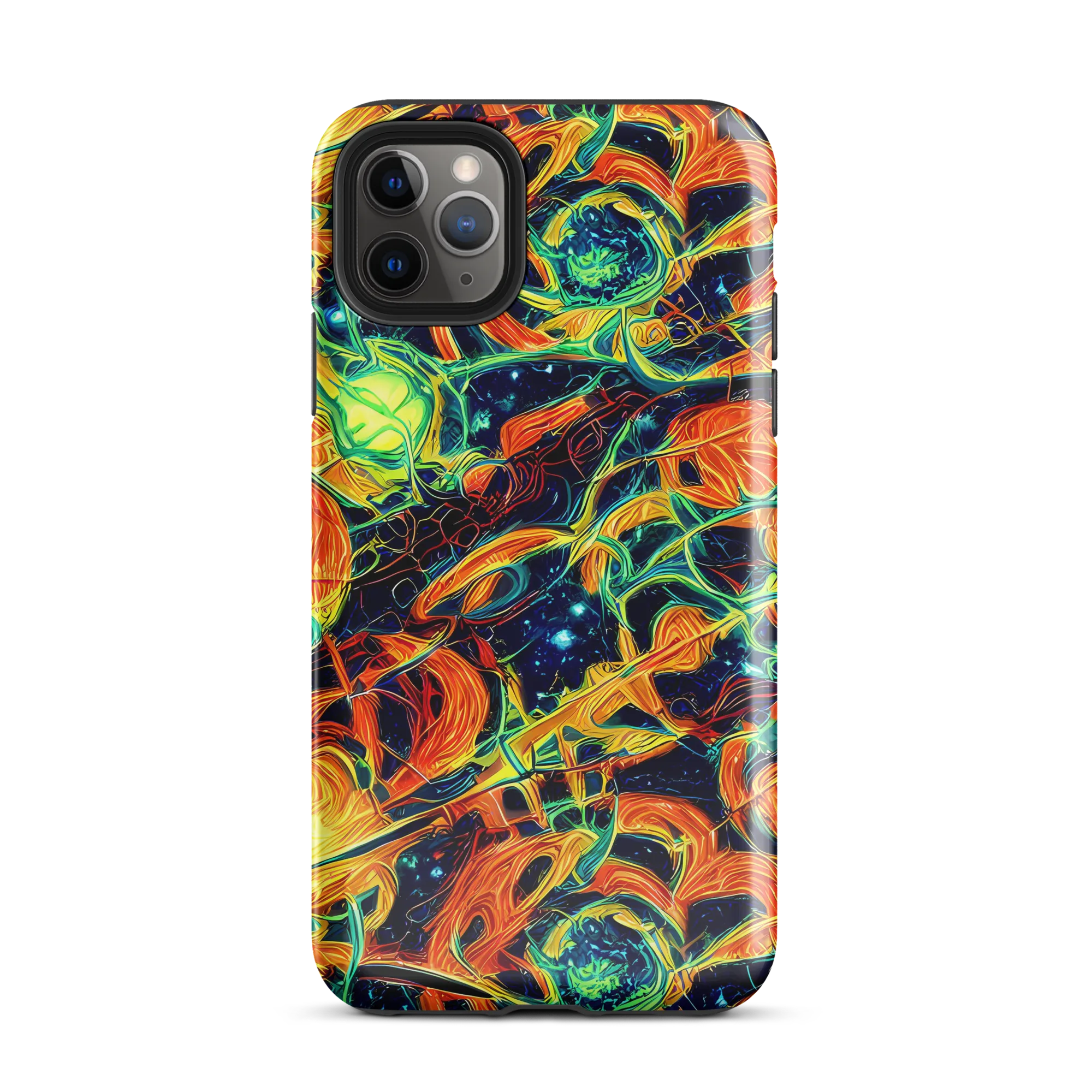 Neon Ember Garden on Tough Case for iPhone® — Front