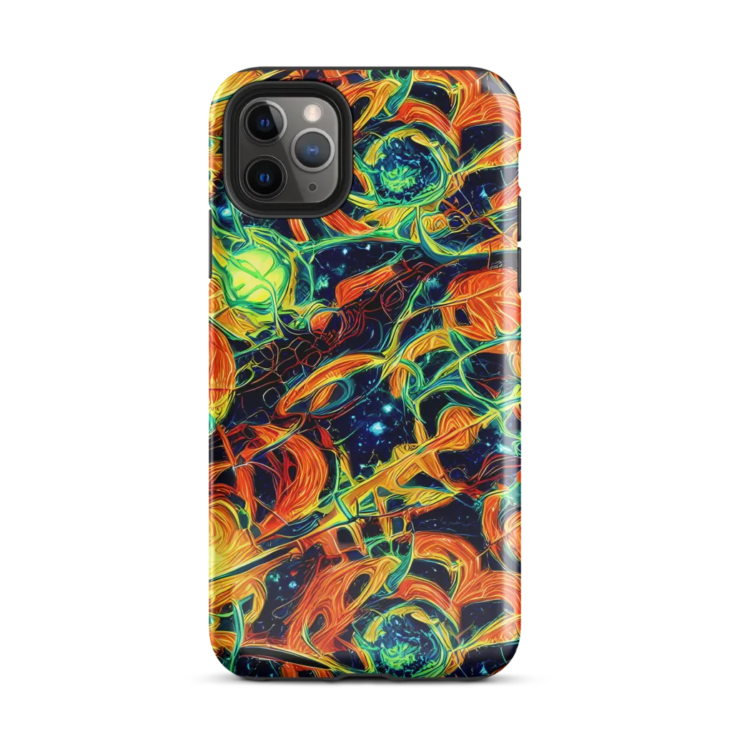 Neon Ember Garden on Tough Case for iPhone® — Front