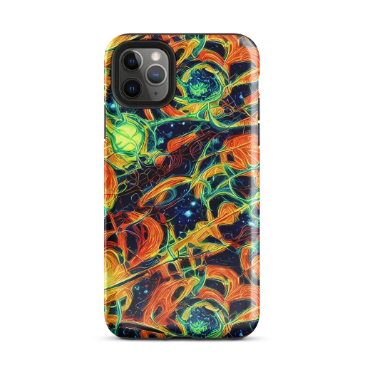 Neon Ember Garden on a Tough Case for iPhone®