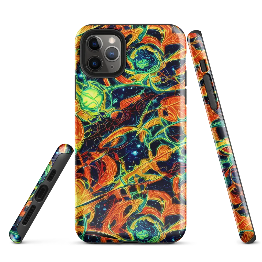 Neon Ember Garden on Tough Case for iPhone® — Front