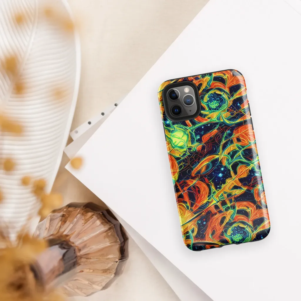 Neon Ember Garden on Tough Case for iPhone® — Front
