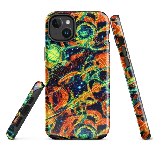 Neon Ember Garden on a MagSafe Tough Case for iPhone®