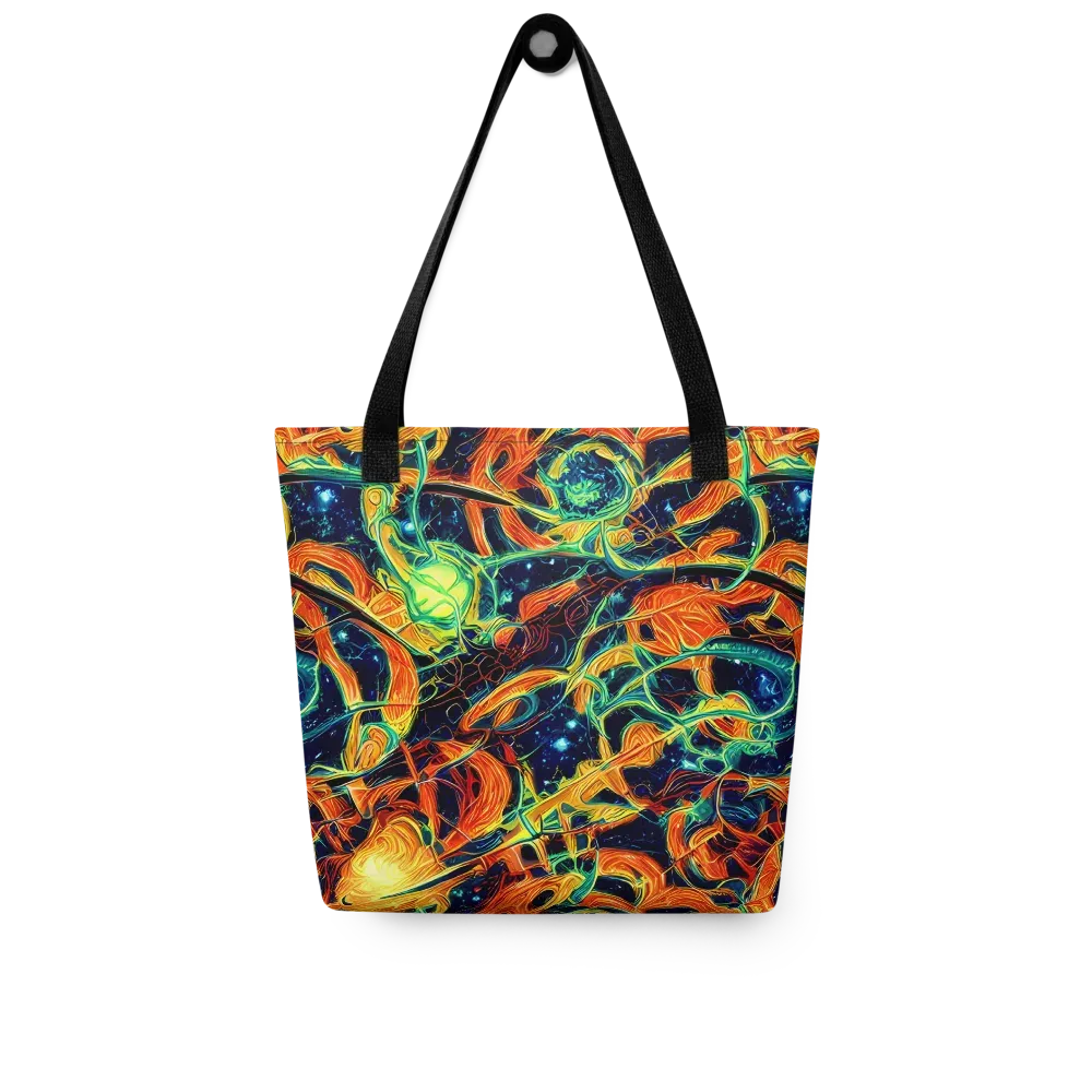 Neon Ember Garden on Tote Bag — Front
