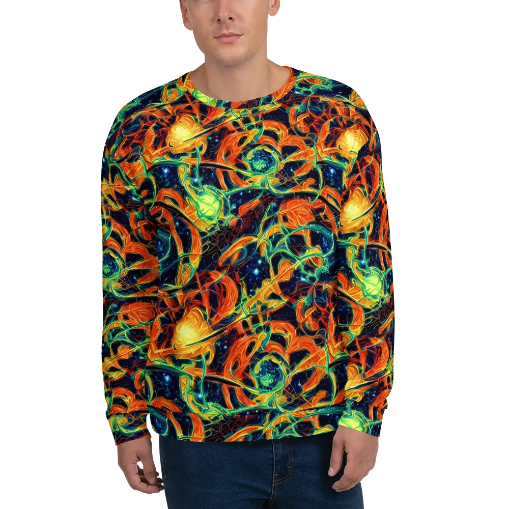 Neon Ember Garden on Sweatshirt — Front