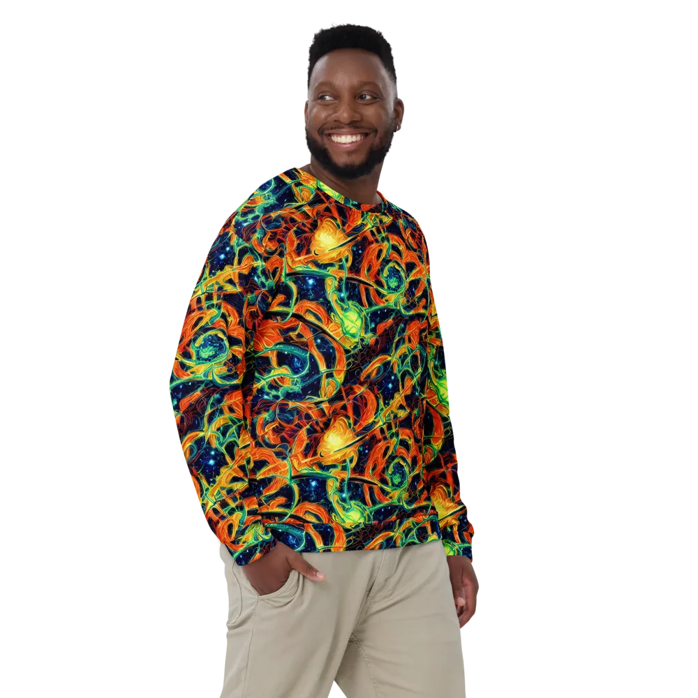 Neon Ember Garden on Sweatshirt — Front