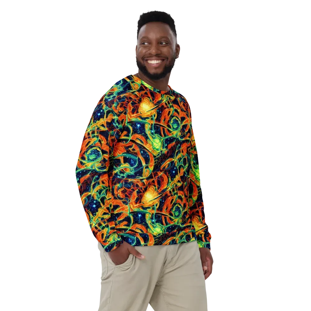 Neon Ember Garden on Sweatshirt — Front