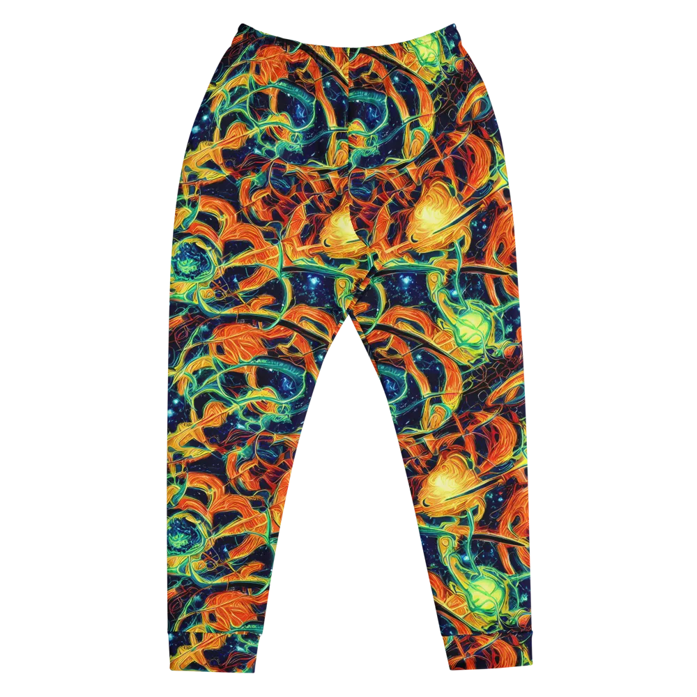 Neon Ember Garden on Men's Joggers — Front
