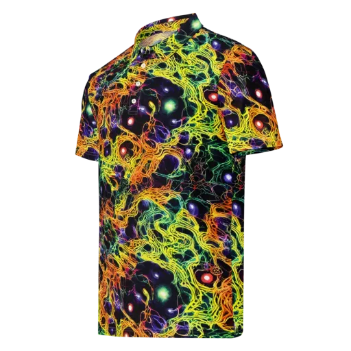 Voltage Veins on a Men's Slim Fit Polo Shirt