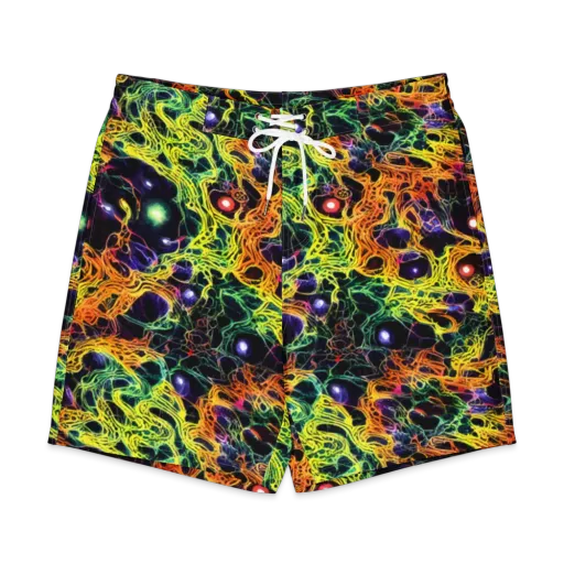 Voltage Veins on a Men's Board Shorts