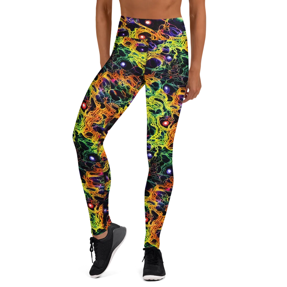 Voltage Veins on Yoga Leggings — Front