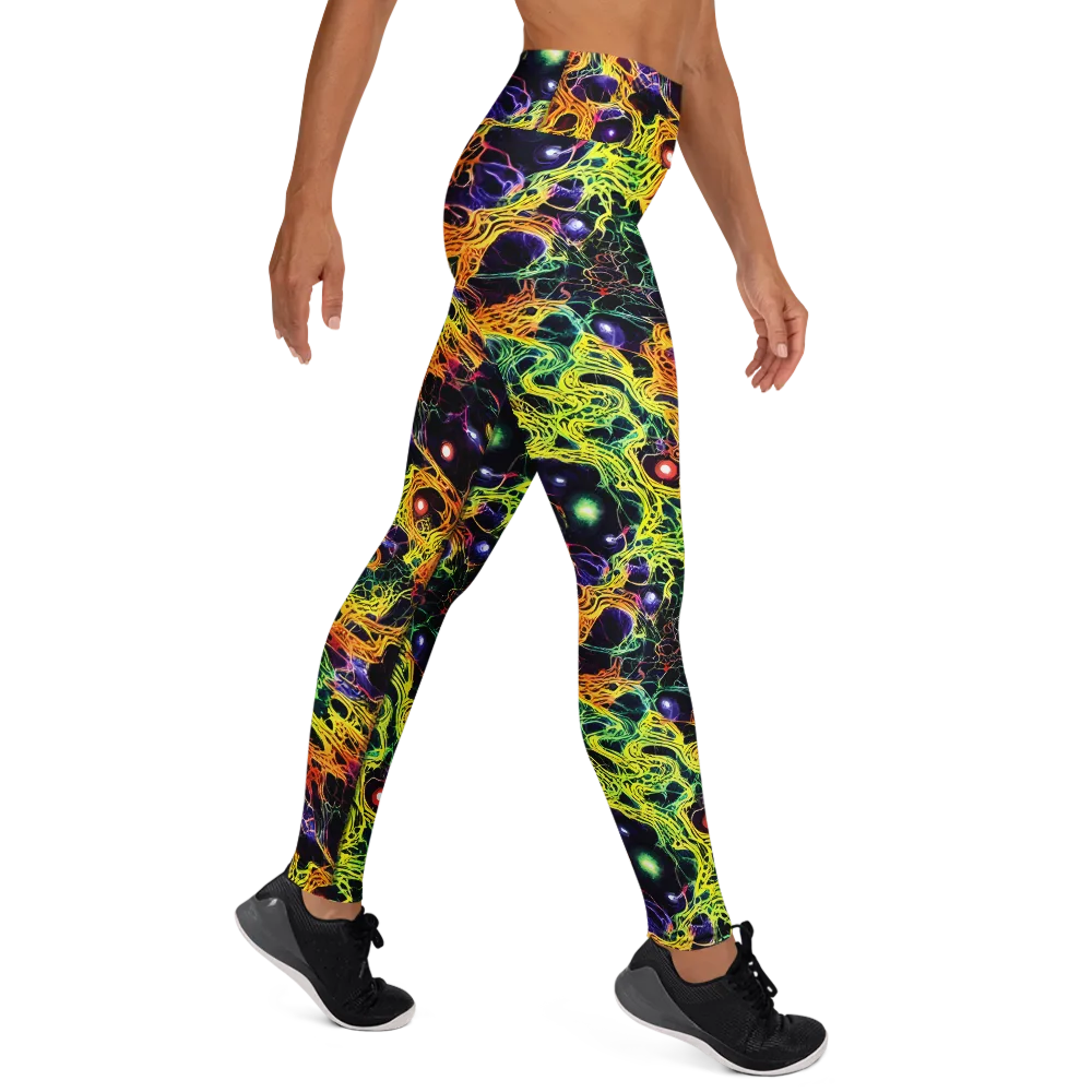 Voltage Veins on Yoga Leggings — Right
