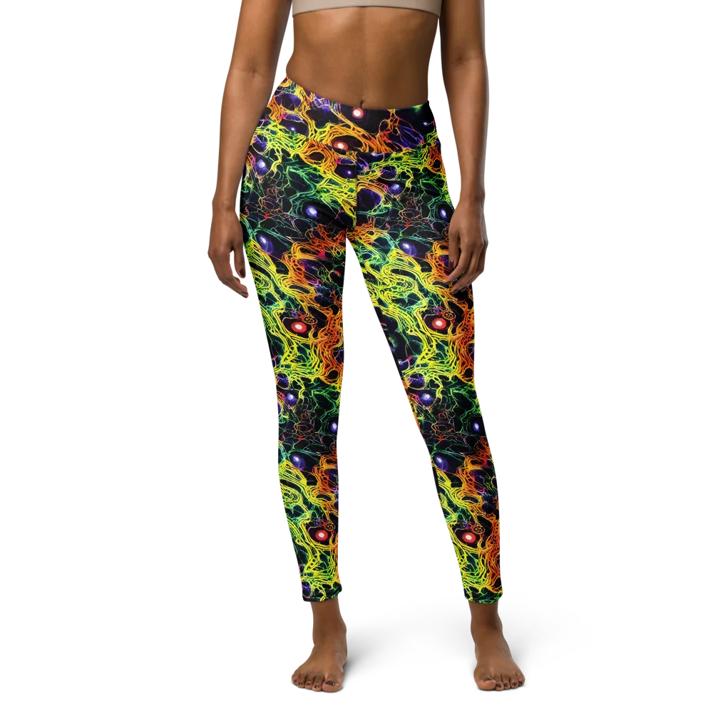 Voltage Veins on Yoga Leggings — Front
