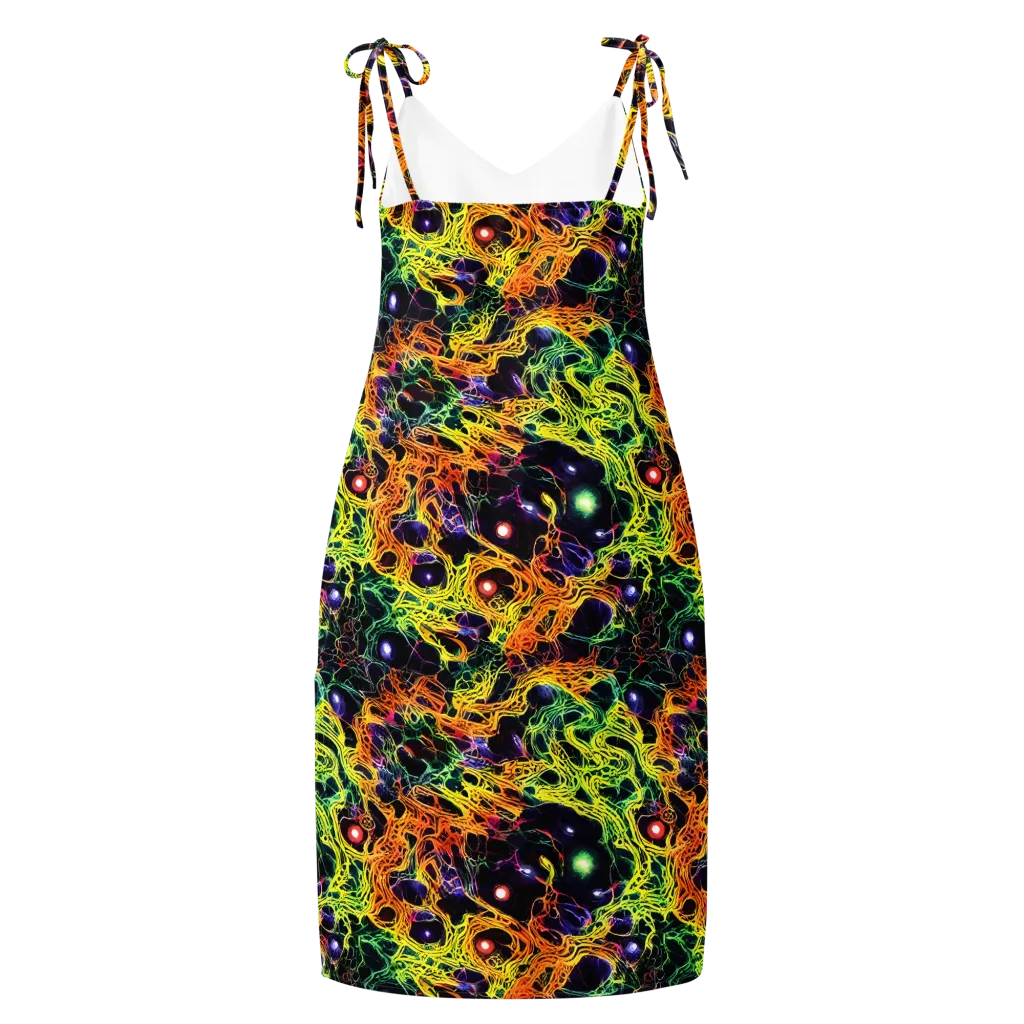 Voltage Veins on Slip Dress — Back