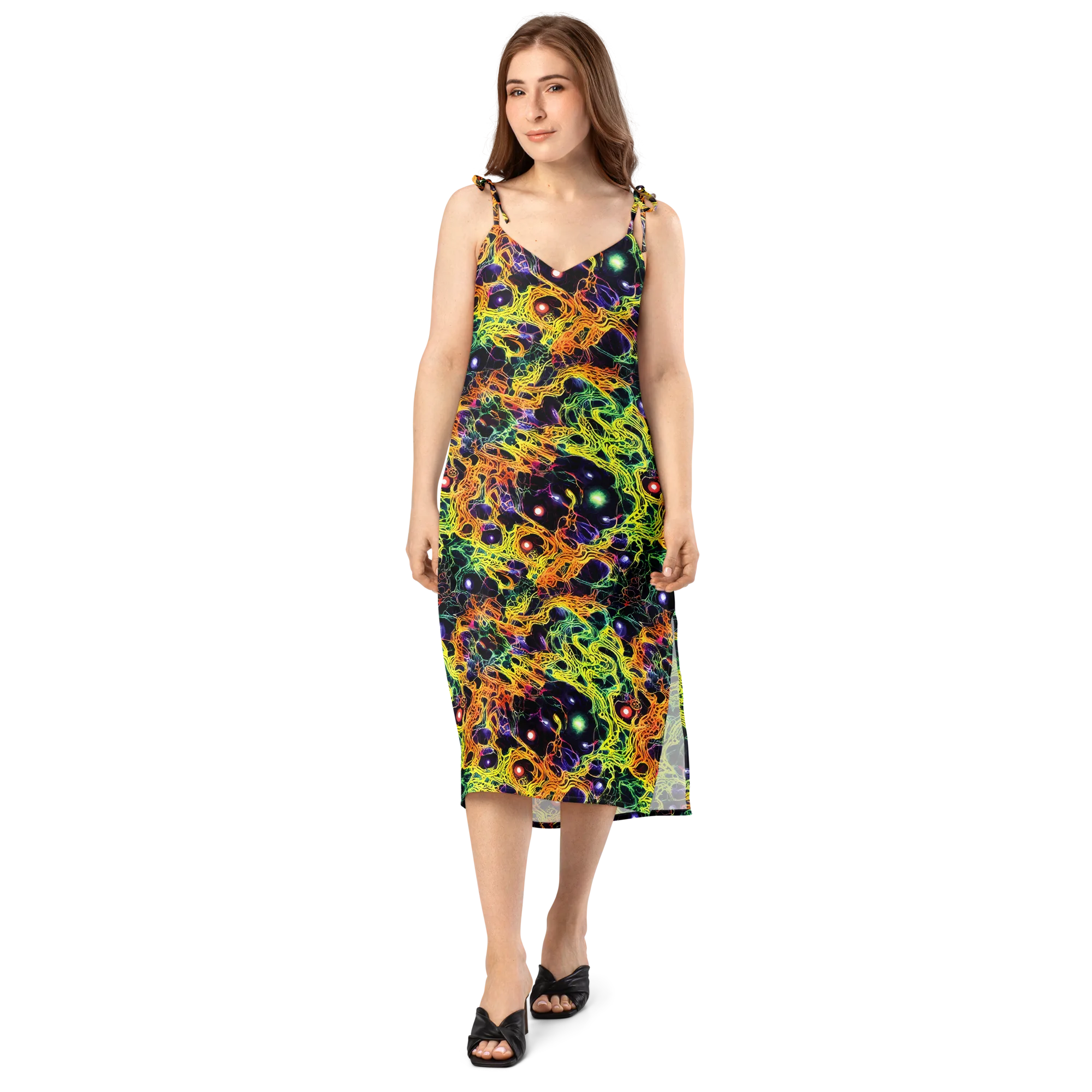 Voltage Veins on Slip Dress — Front