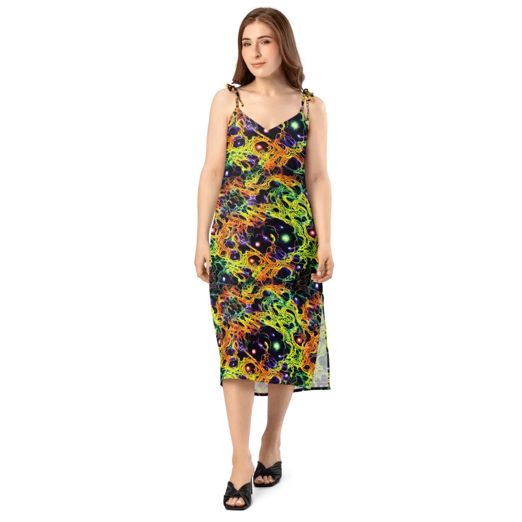Voltage Veins on Slip Dress — Front