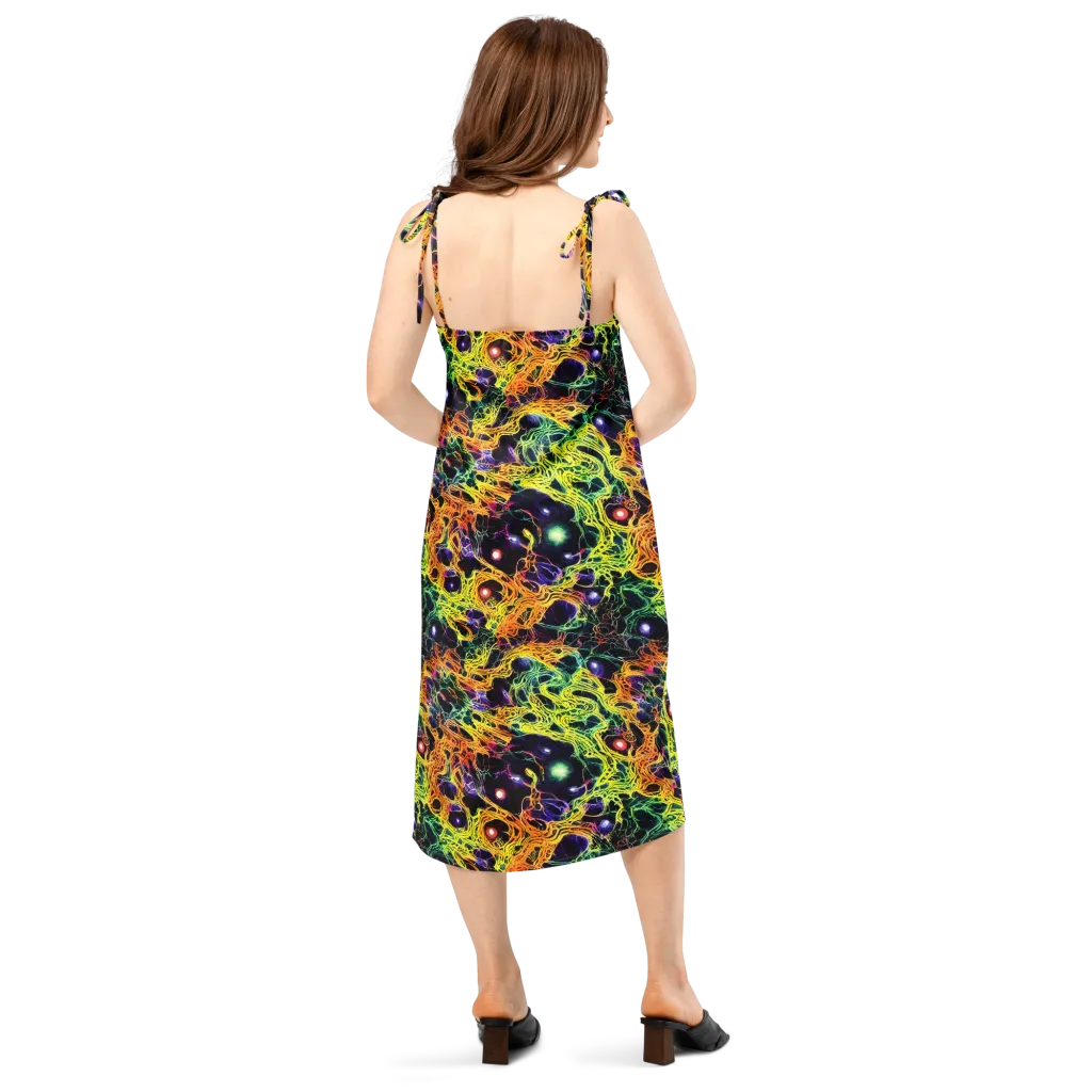 Voltage Veins on Slip Dress — Back