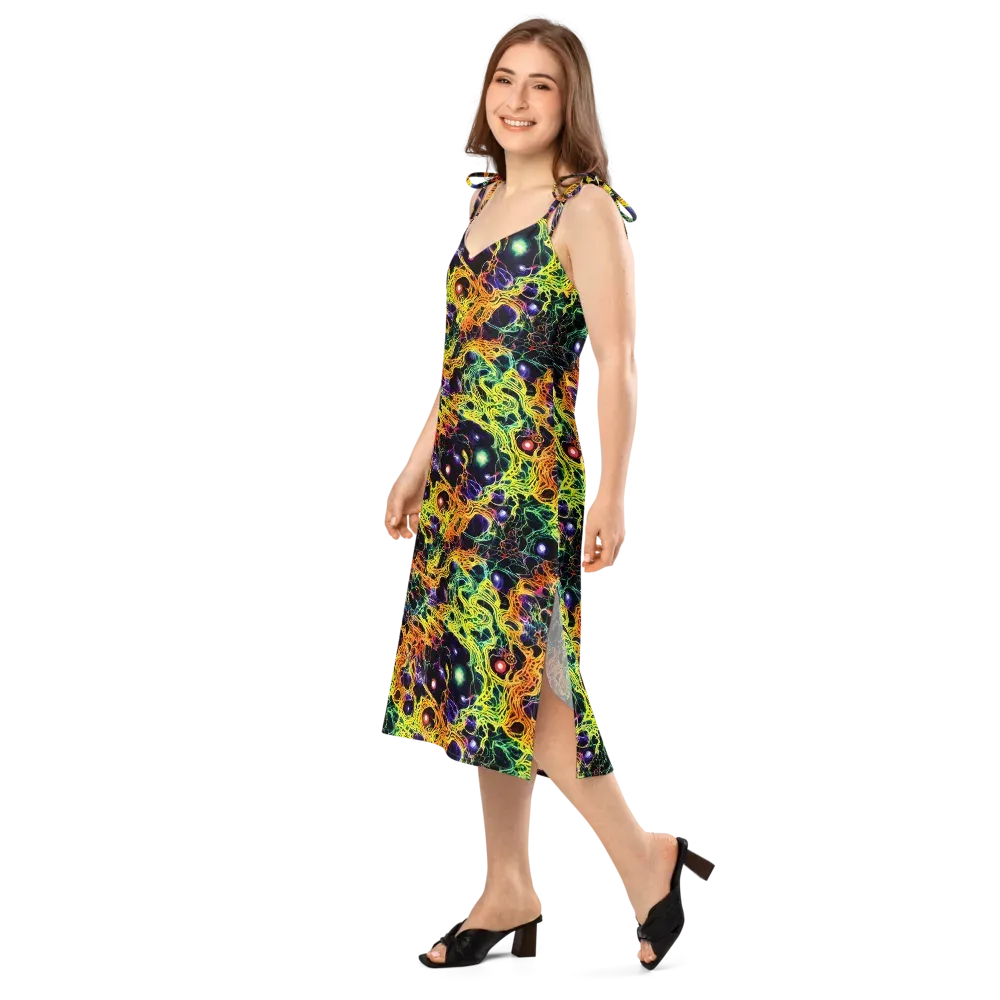 Voltage Veins on Slip Dress — Left Front