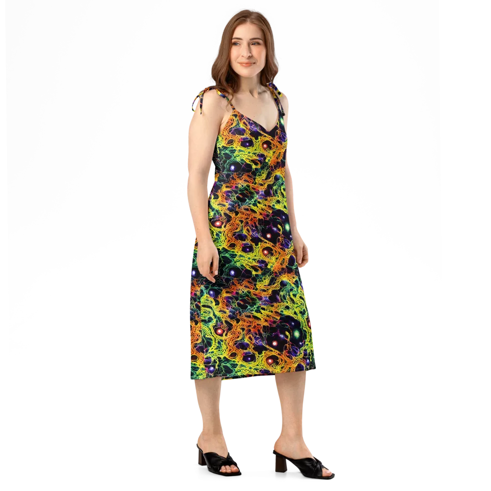 Voltage Veins on Slip Dress — Right Front