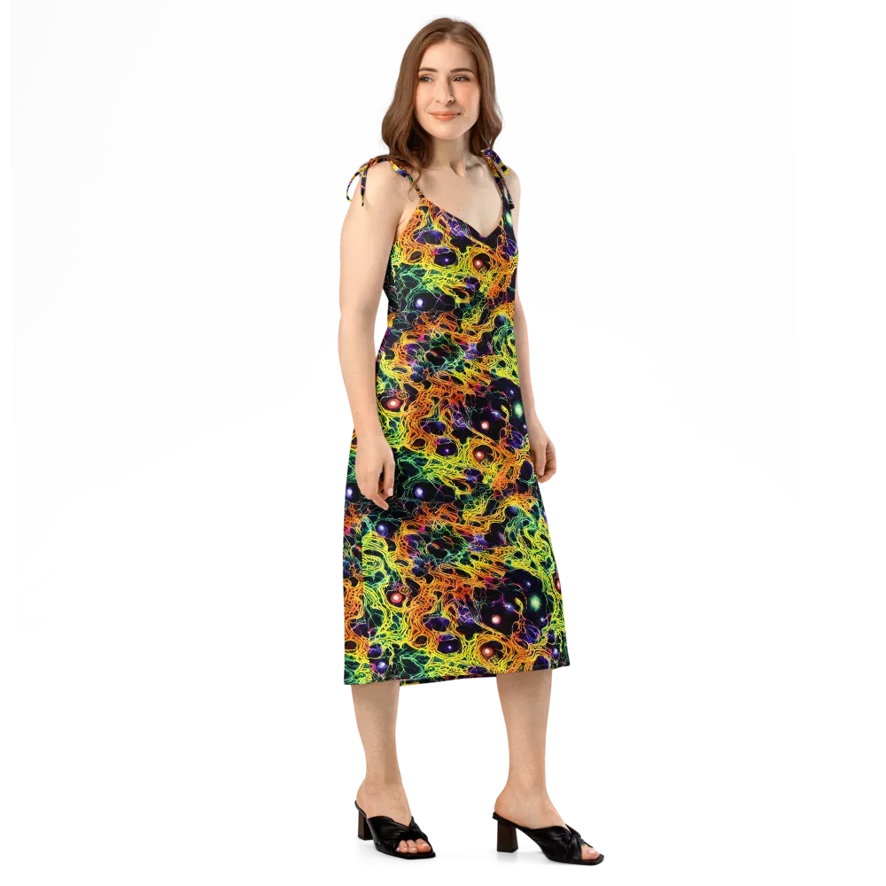 Voltage Veins on Slip Dress — Right Front