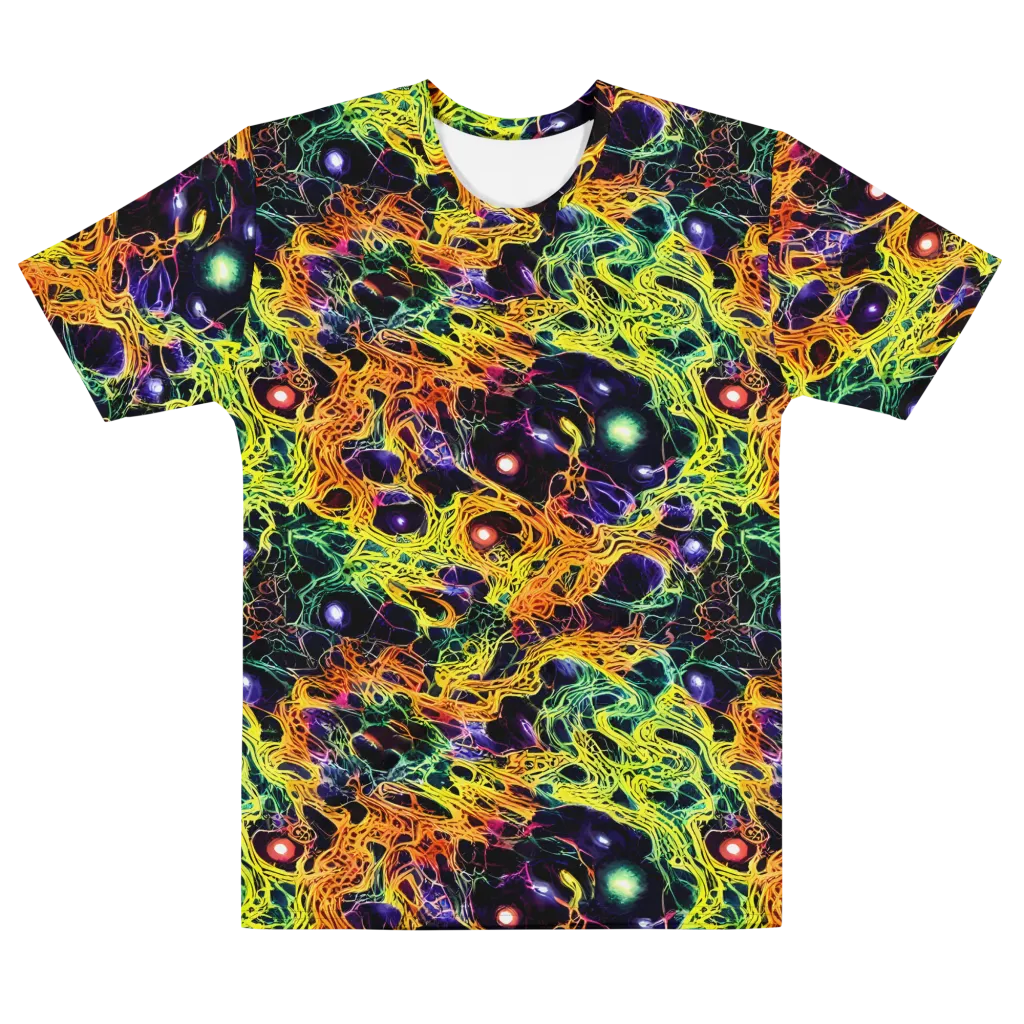 Voltage Veins on Men's Cotton Crew Neck T-Shirt — Front