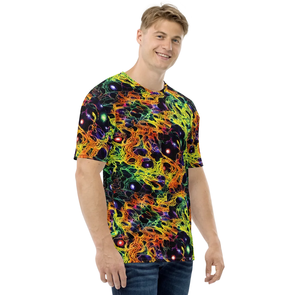 Voltage Veins on Men's Crew Neck T-Shirt — Right