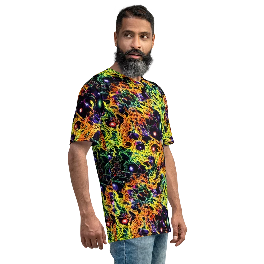 Voltage Veins on Men's Crew Neck T-Shirt — Right