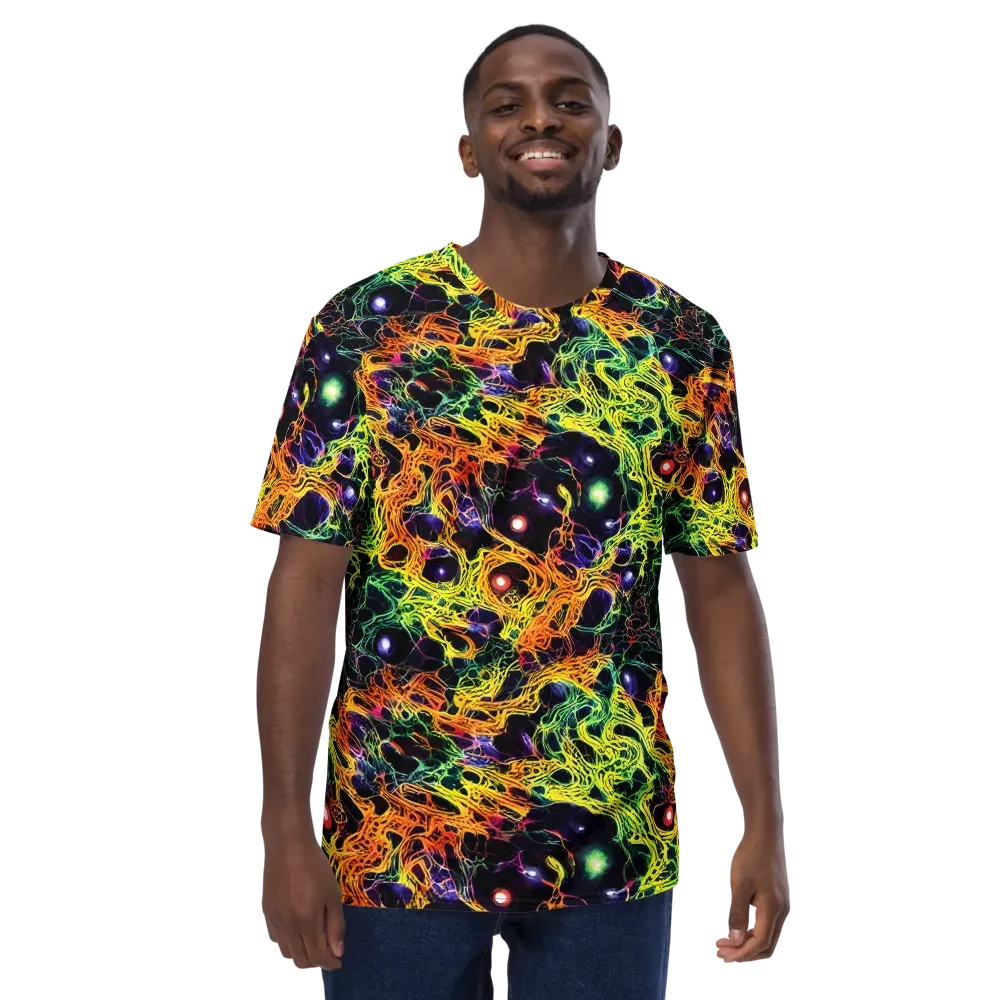 Voltage Veins on Men's Crew Neck T-Shirt — Front