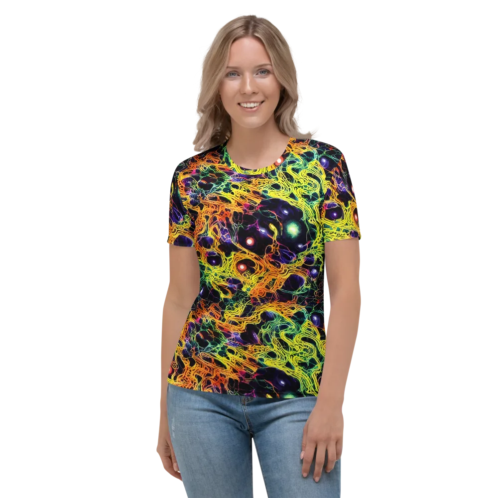 Voltage Veins on Women's Crew Neck T-Shirt — Front