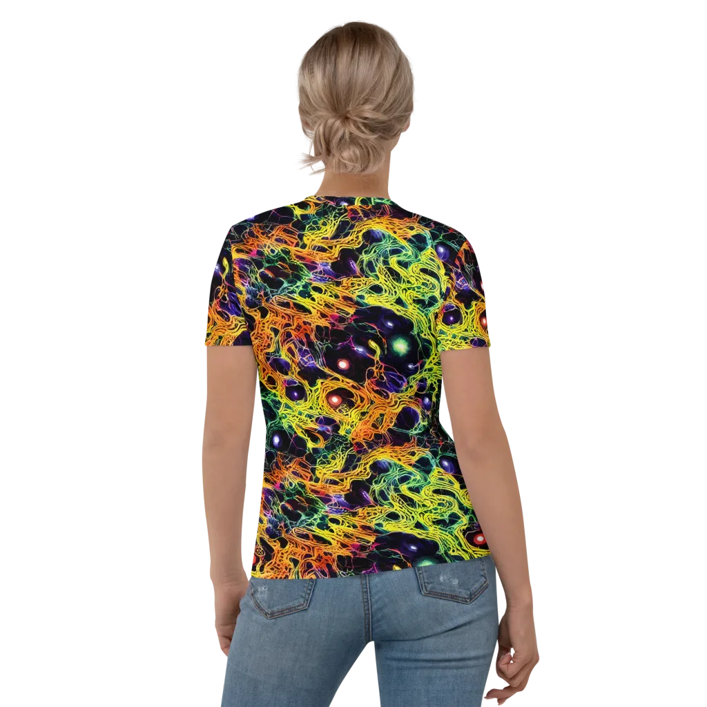 Voltage Veins on Women's Crew Neck T-Shirt — Back