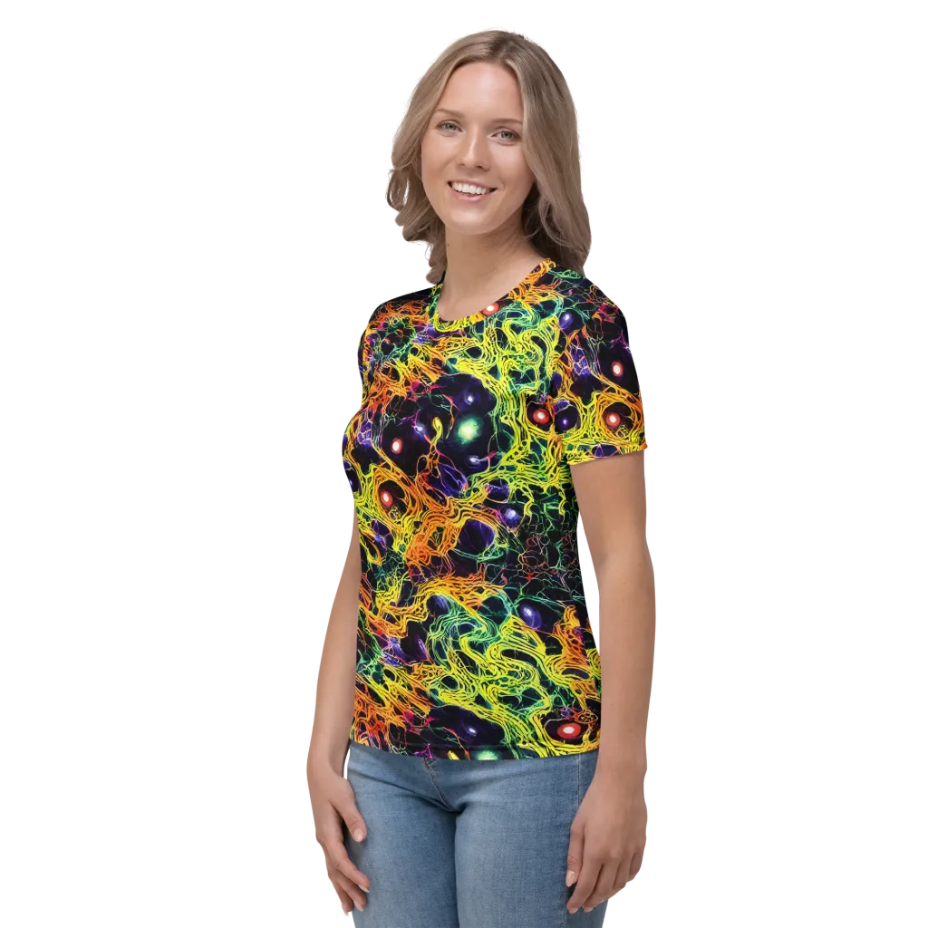 Voltage Veins on Women's Crew Neck T-Shirt — Left