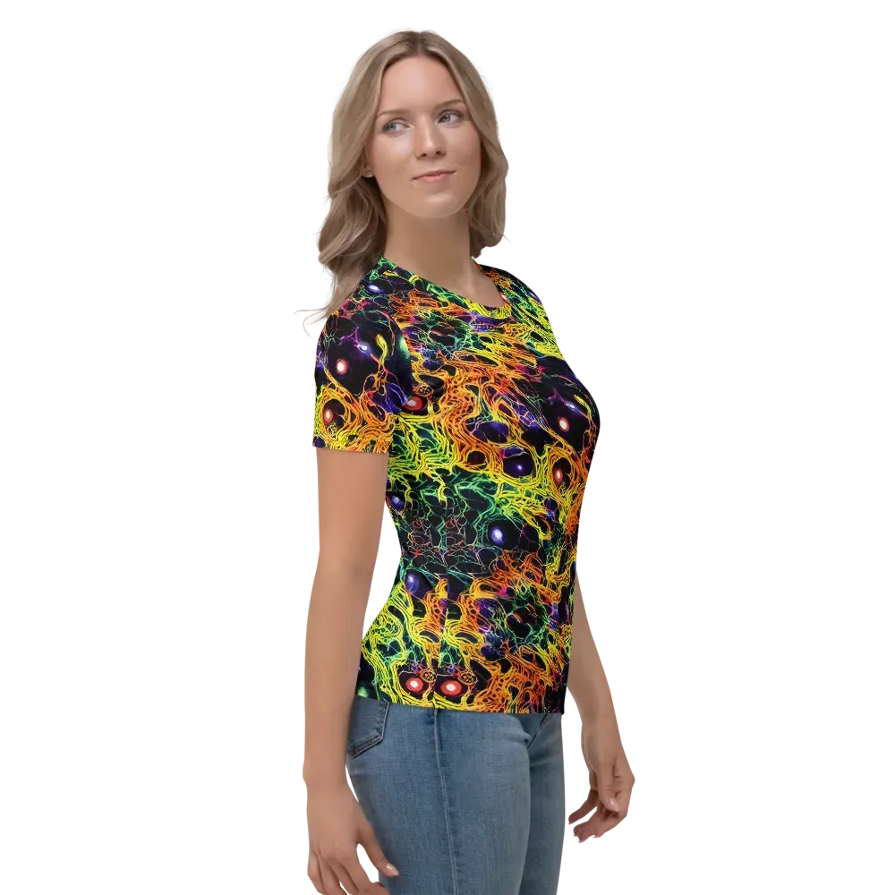 Voltage Veins on Women's Crew Neck T-Shirt — Right