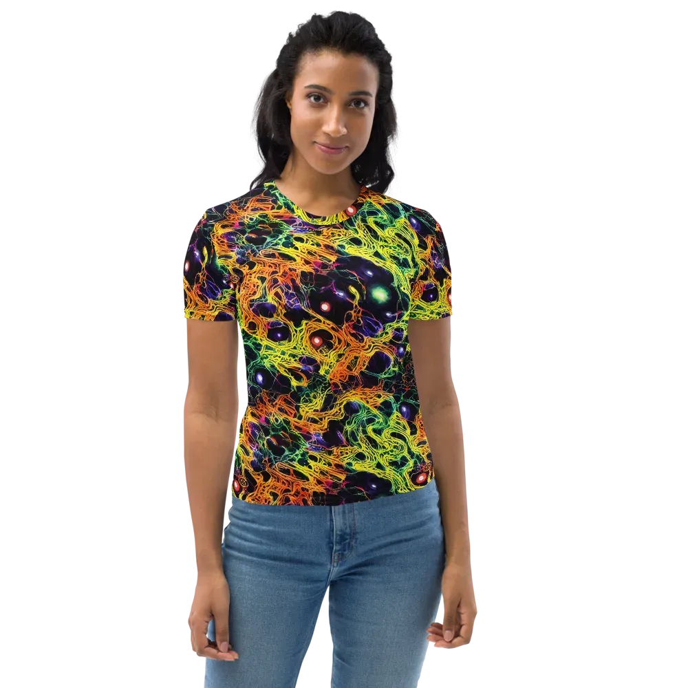 Voltage Veins on Women's Crew Neck T-Shirt — Front