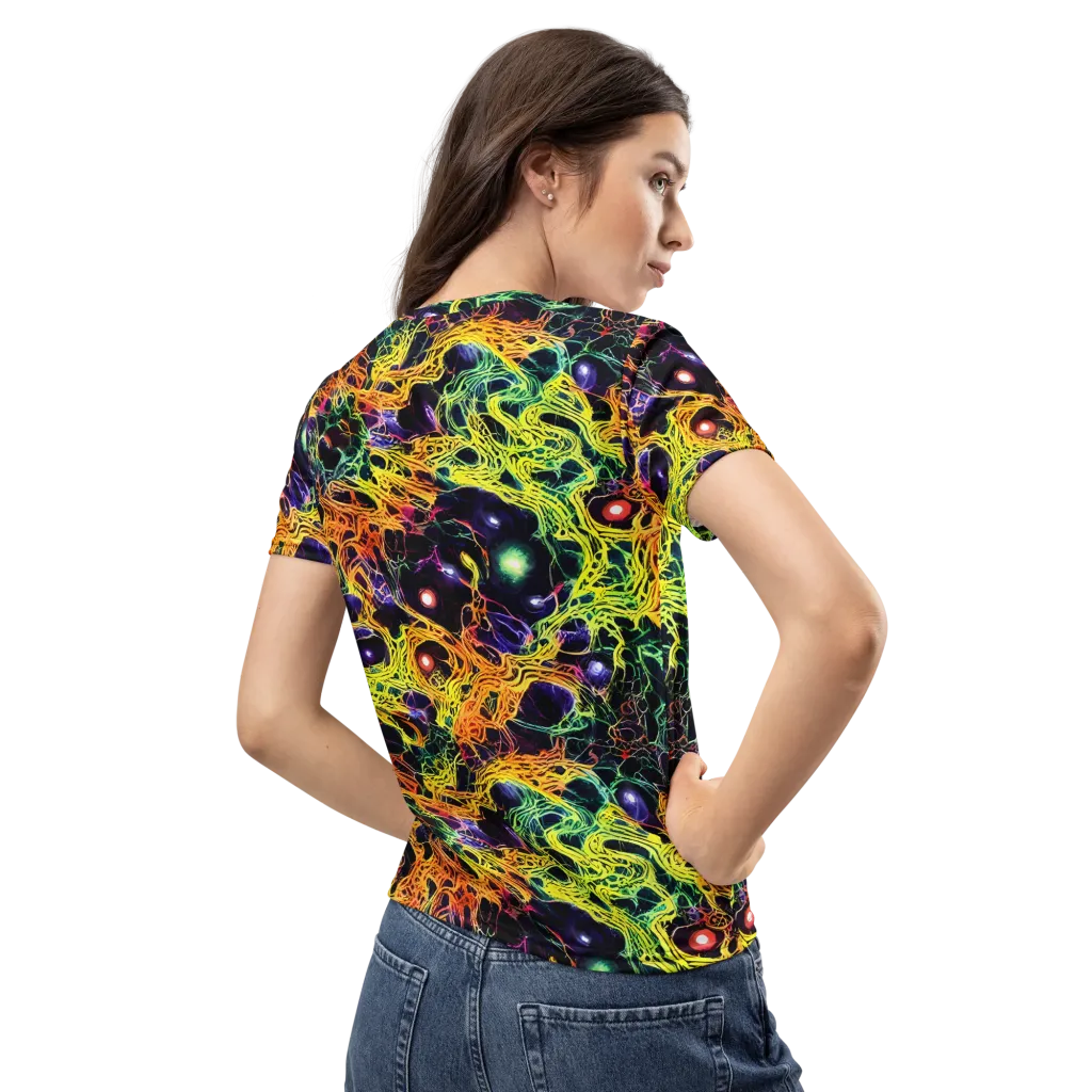 Voltage Veins on Women's Crew Neck T-Shirt — Back