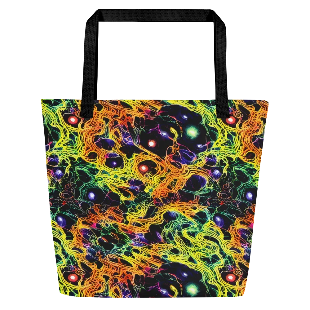 Voltage Veins on Large Tote Bag W/ Pocket — Front