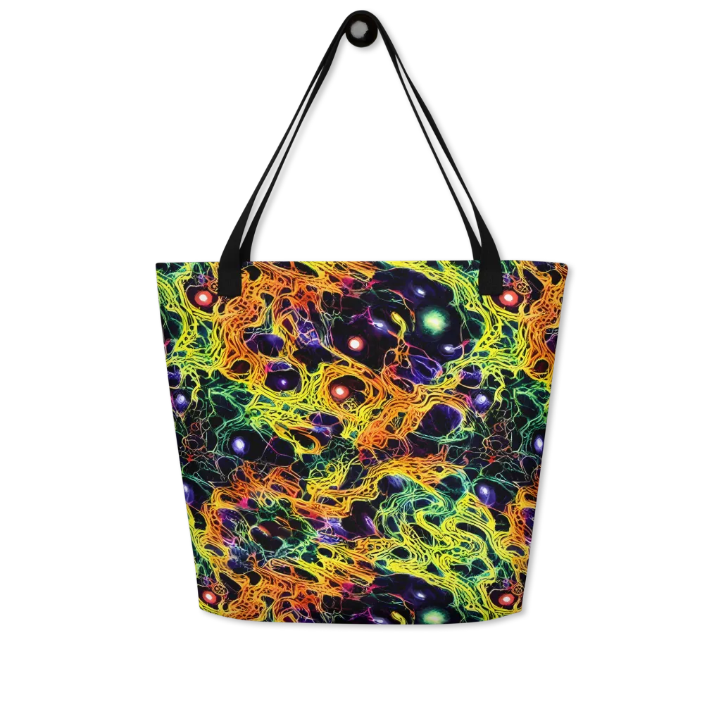Voltage Veins on Large Tote Bag W/ Pocket — Front