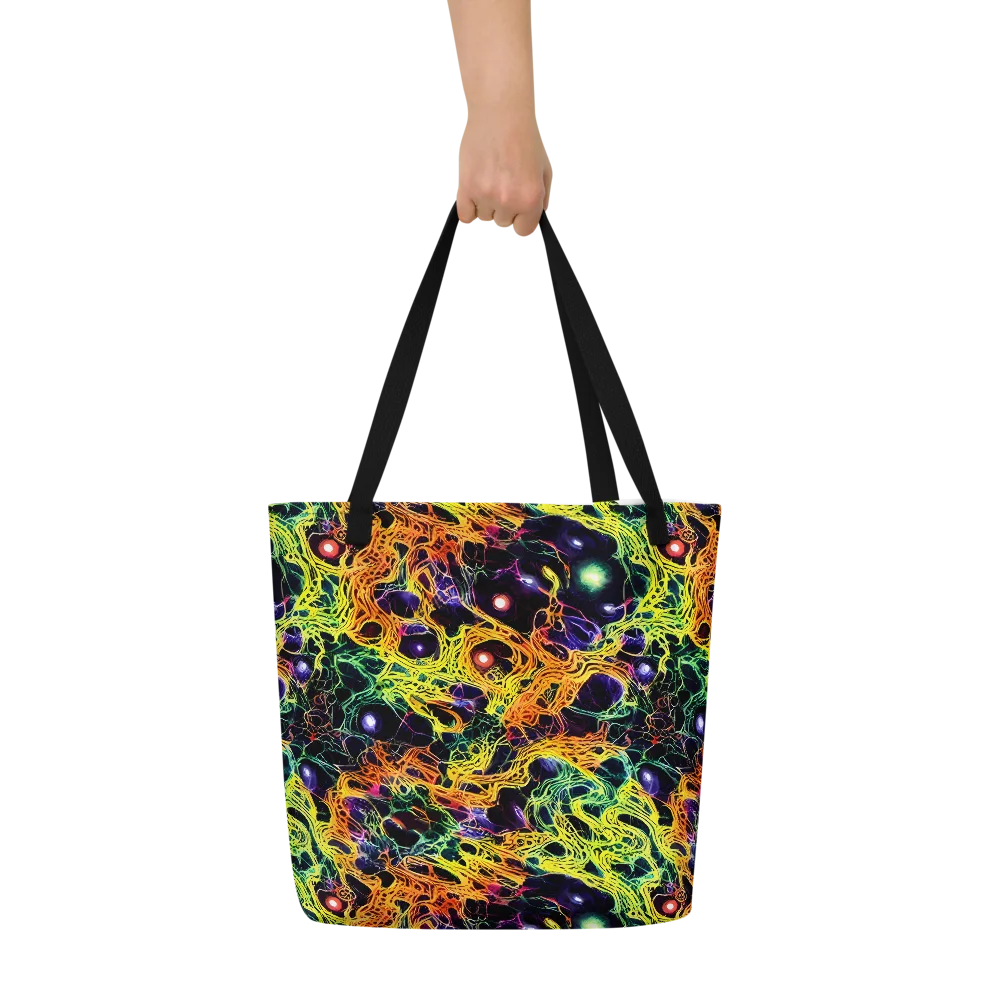 Voltage Veins on Large Tote Bag W/ Pocket — Front