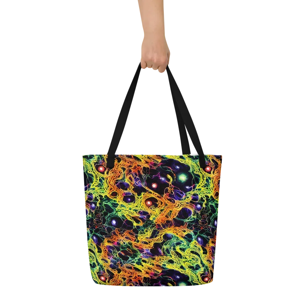 Voltage Veins on Large Tote Bag W/ Pocket — Front