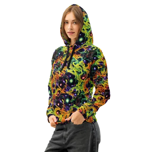 Voltage Veins on a Cotton Hoodie