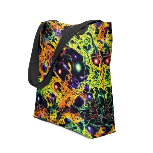 Voltage Veins on a Tote Bag