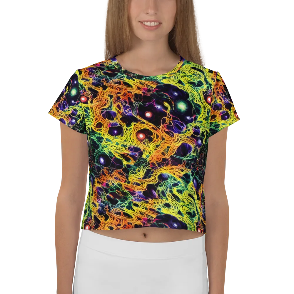 Voltage Veins on Crop Tee — Front