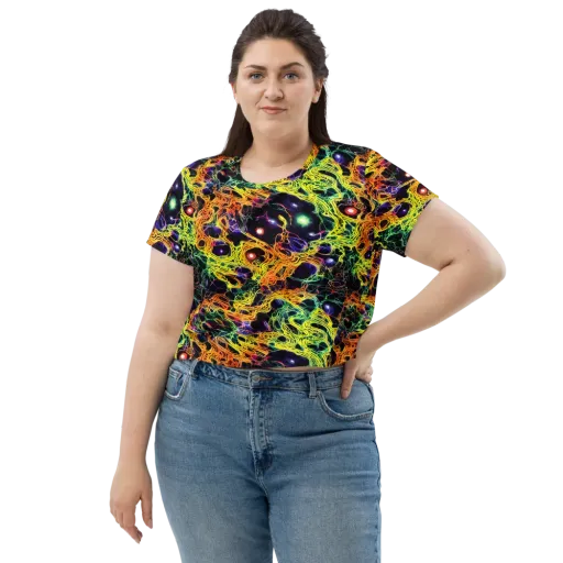 Voltage Veins on a Crop Tee