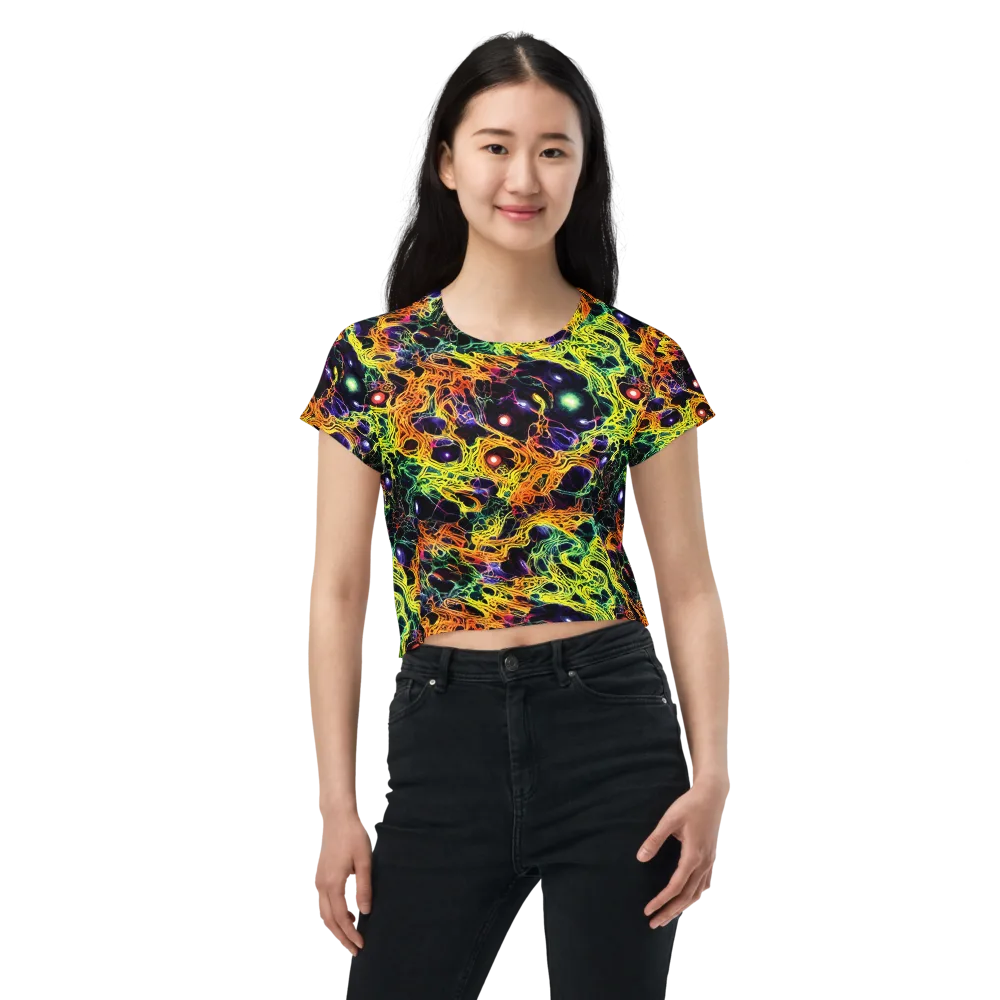 Voltage Veins on Crop Tee — Front