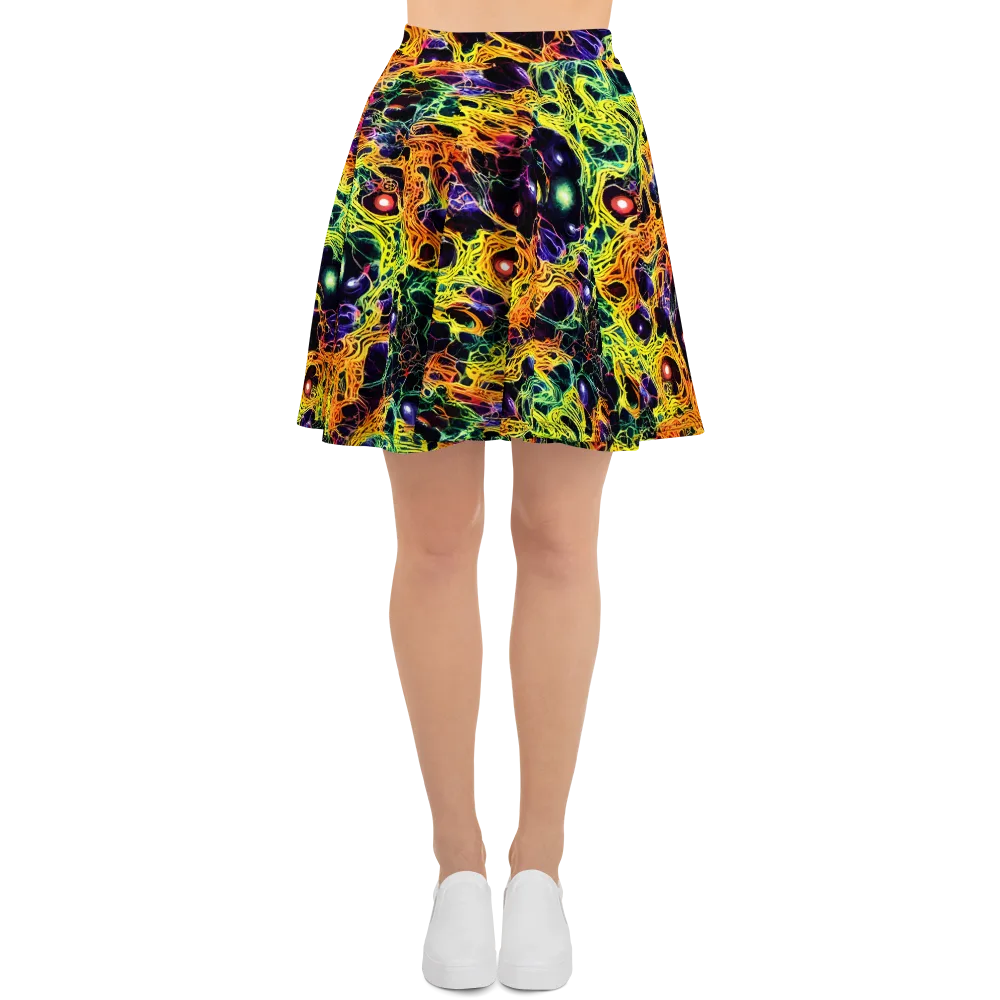 Voltage Veins on Skater Skirt — Front